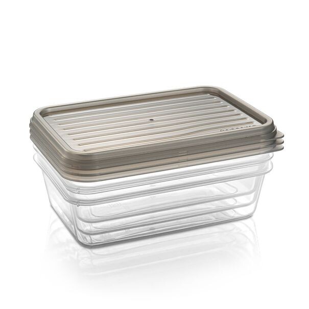 Dózy s víkem 4FOOD 1,35 l, 3 ks