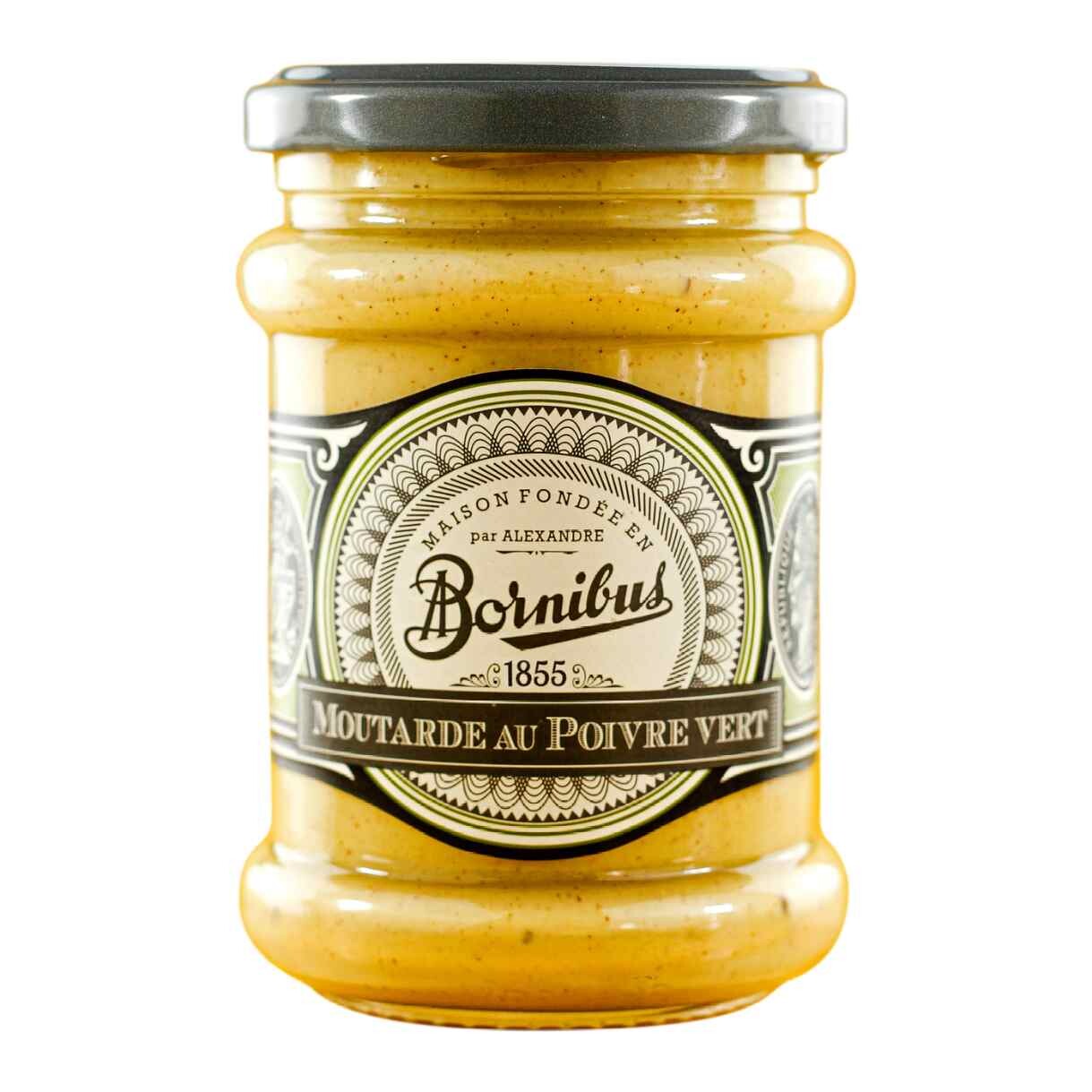 Hořčice 250 g, se zeleným pepřem, BORNIBUS