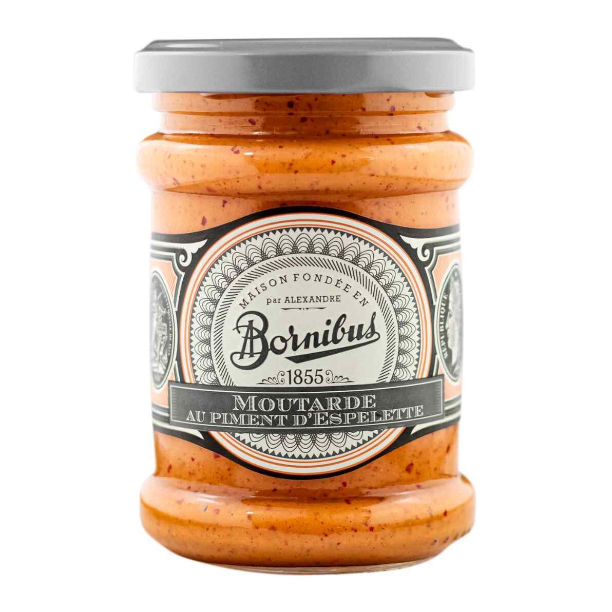 Hořčice 250 g, s papričkami d'Espelette, BORNIBUS