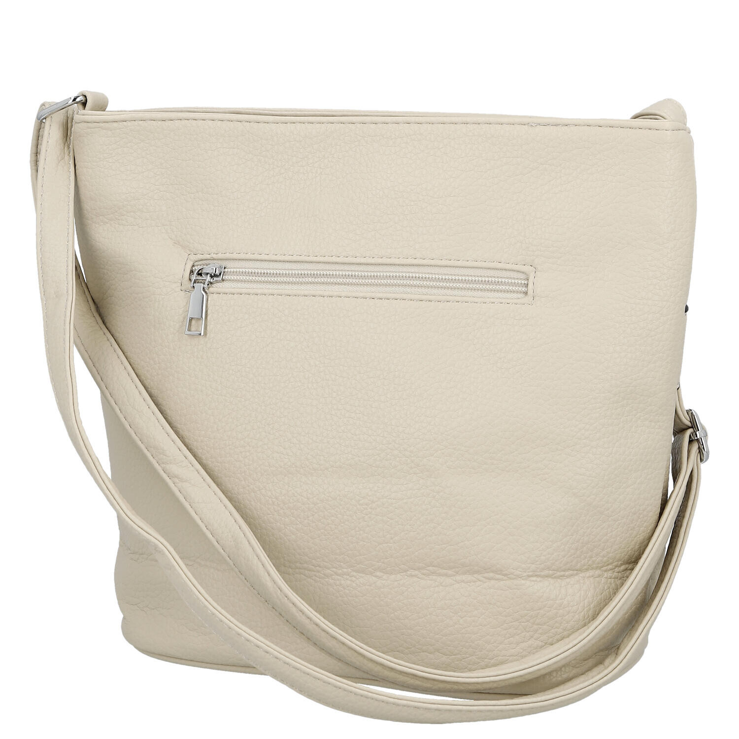 Trendy dámská koženková crossbody kabelka Tira, krémová
