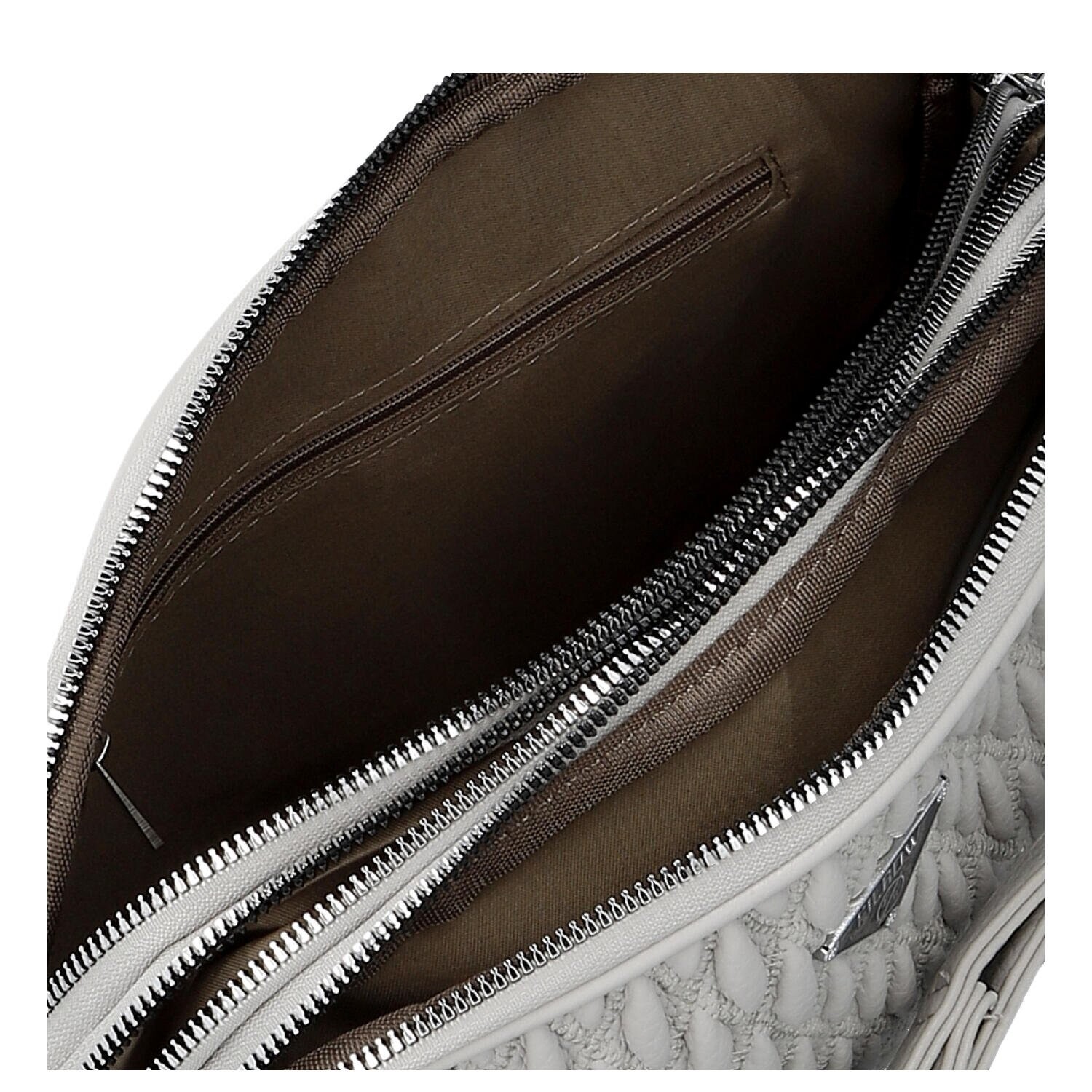 Trendy dámská koženková crossbody kabelka Fulla, šedá