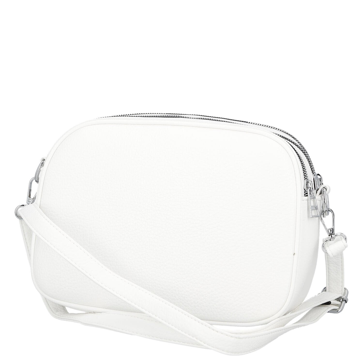 Trendy dámská koženková crossbody kabelka Fulla, bílá