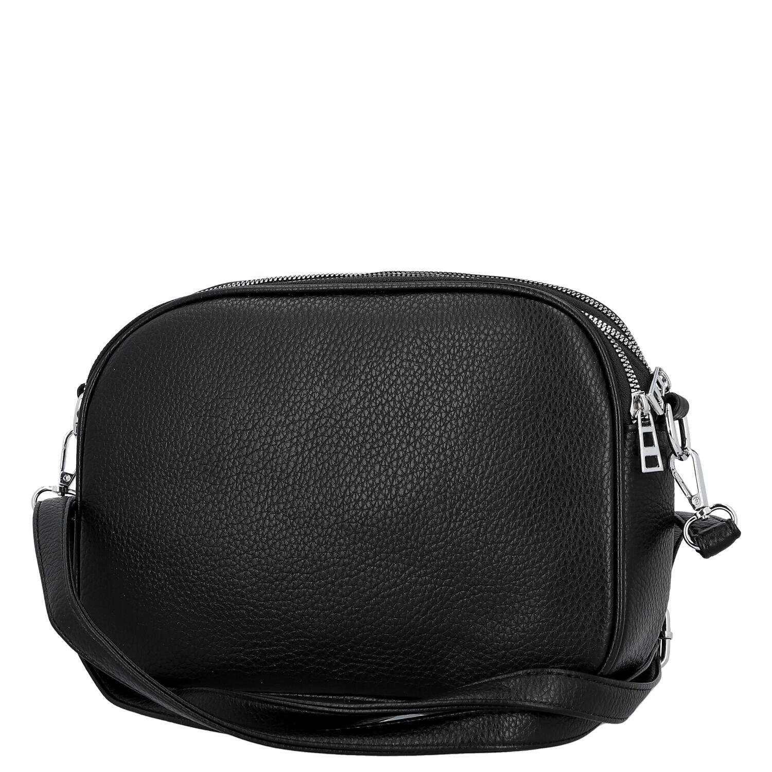 Trendy dámská koženková crossbody kabelka Fulla, černá