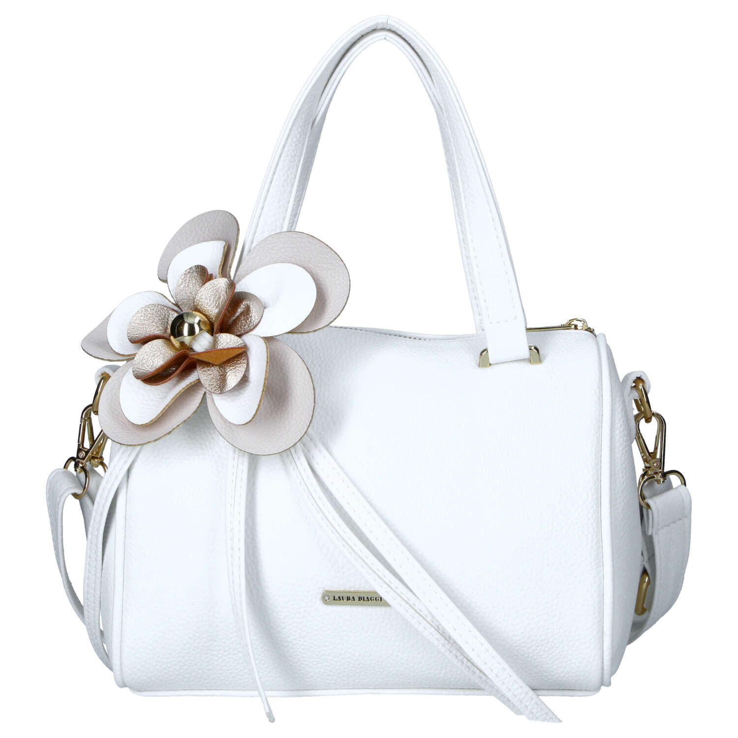 Elegantní dámská koženková kabelka do ruky LB Sia, bílá