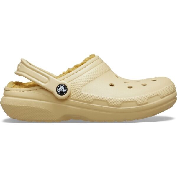 Crocs CLASSIC FUZZ LINED CLOG Unisex nazouváky, béžová, velikost 38/39
