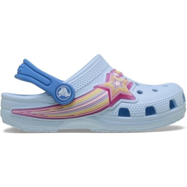 Crocs CLASSIC STAR LIGHTS CLOG T Dětské nazouváky, světle modrá, velikost 23/24