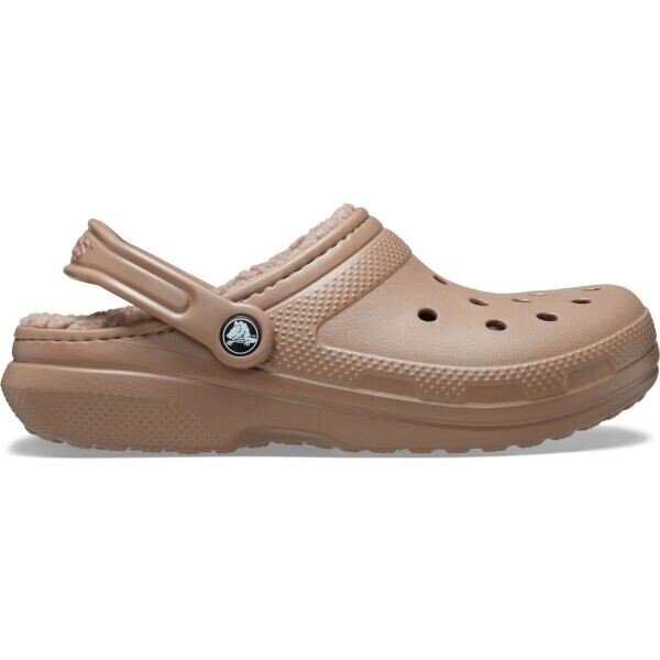 Crocs CLASSIC FUZZ LINED CLOG Unisex nazouváky, hnědá, velikost 38/39
