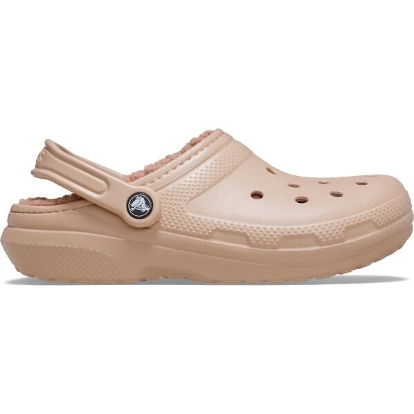 Crocs CLASSIC FUZZ LINED CLOG Unisex nazouváky, béžová, velikost 36/37