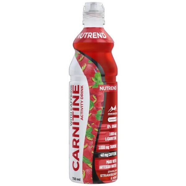 Nutrend CARNITINE ACTIVITY DRINK WITH CAFFEINE 750 ML JAHODA + MÁTA Sportovní nápoj, , velikost 750 ML
