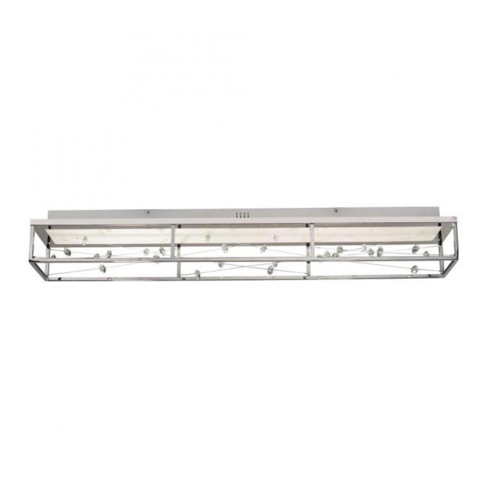 PAUL NEUHAUS LED stropní svítidlo SKINA, chrom, hranaté, stmívatelné, dálkový ovladač, paměťová funkce 2700-5000K