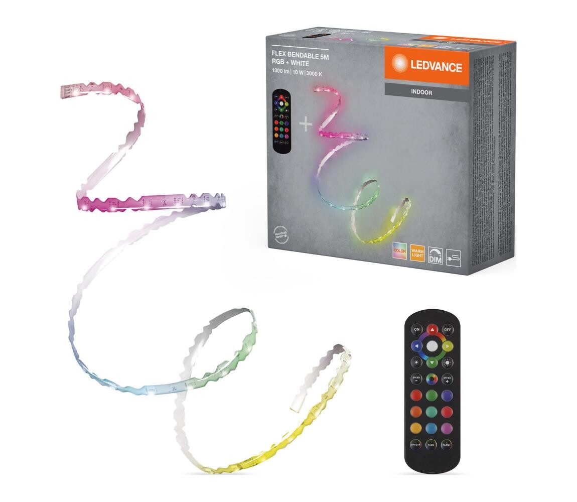 Ledvance - LED RGB Stmívatelný pásek FLEX 5m LED/10W/230V + dálkové ovládání 4058075848863