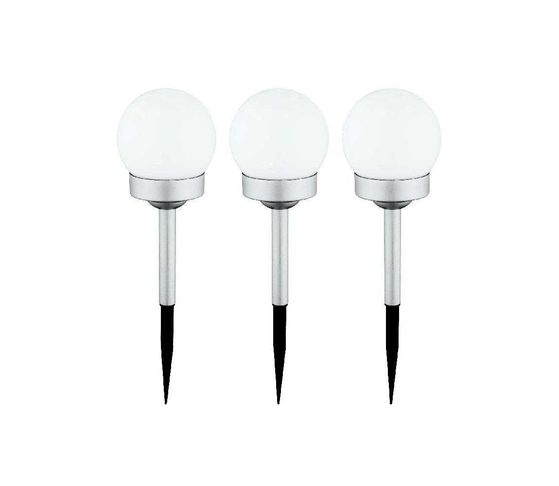 Globo 33770-3 - SADA 3x LED Solární svítidlo SOLAR LED/0,06W/3V pr. 10 cm IP44 33770-3