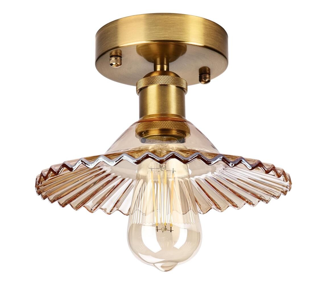 Přisazený lustr TRISH 1xE27/15W/230V zlatá/kouřová béžová LM-1.301/PATYNA/AMBER