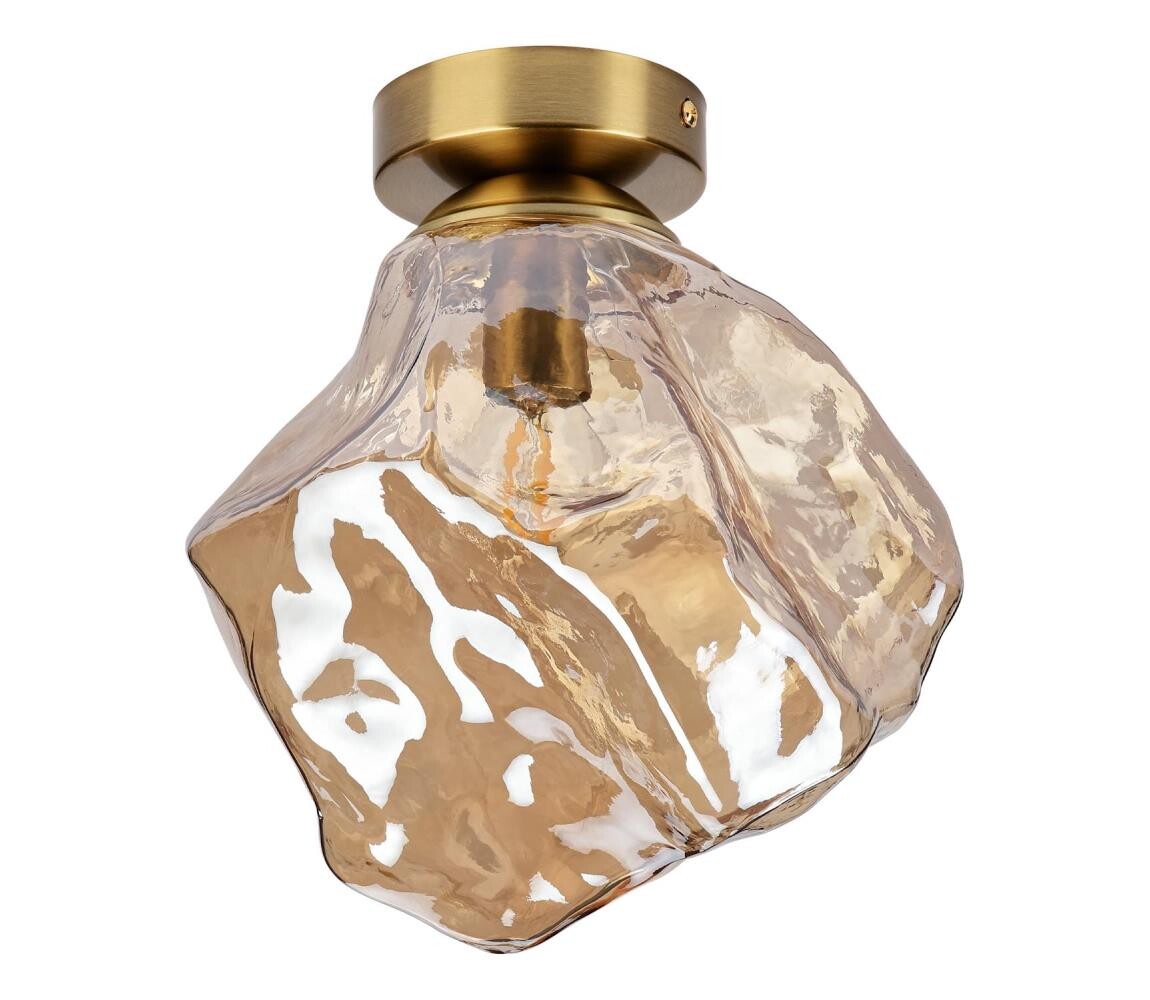 Stropní svítidlo CRISTAL 1xE14/15W/230V mosaz/kouřová béžová LM-1.302/A/PATYNA/AMBER