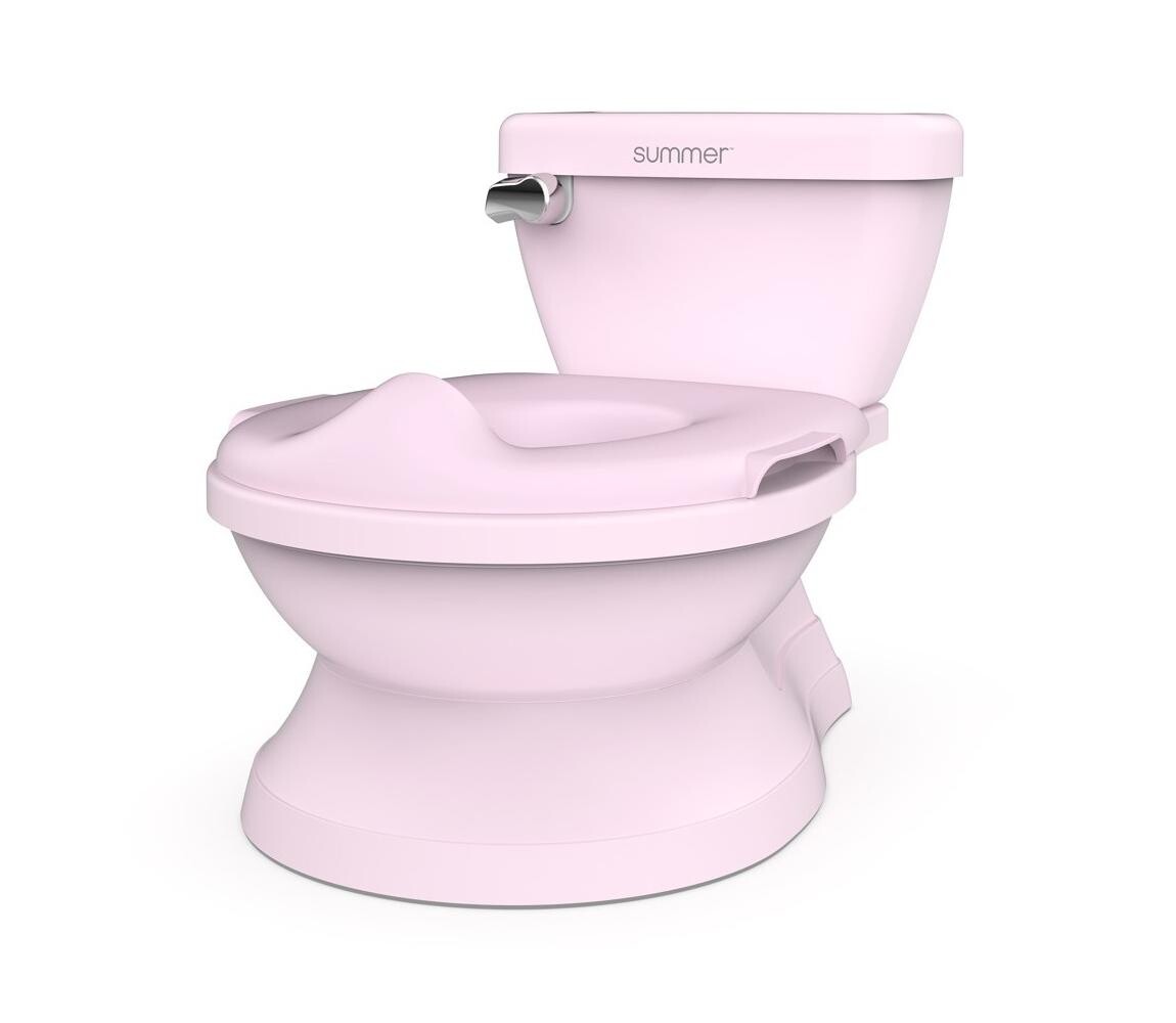 Ingenuity - Dětská toaleta se zvukem MY SIZE růžová 2xAAA 17137-2
