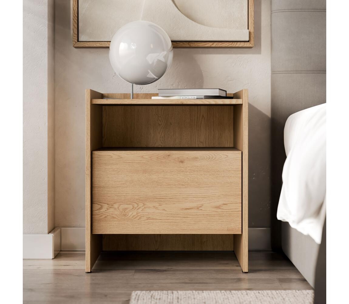 MIRJAN 24 Noční stolek JAPANDI 60x53 cm dub cremona