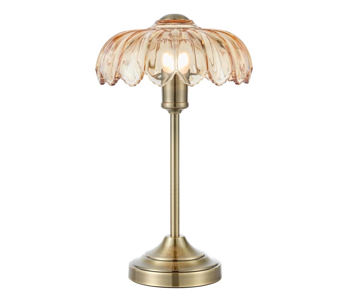 Markslöjd 109180 - Stolní lampa KURAGE 1xE27/60W/230V mosaz/kouřová béžová 109180