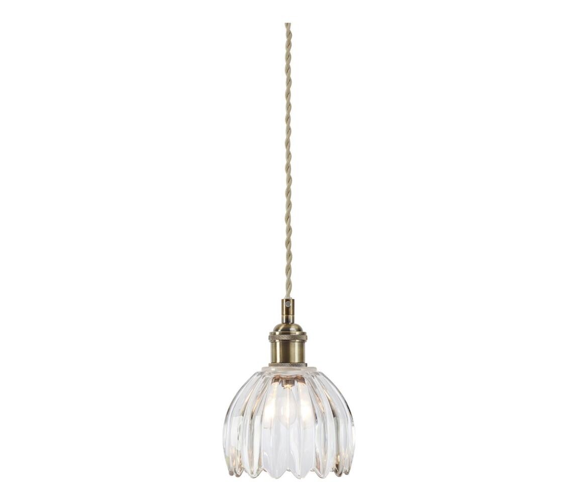 Markslöjd 109136 - Lustr na lanku GOTA 1xE14/40W/230V mosaz/čirá 109136