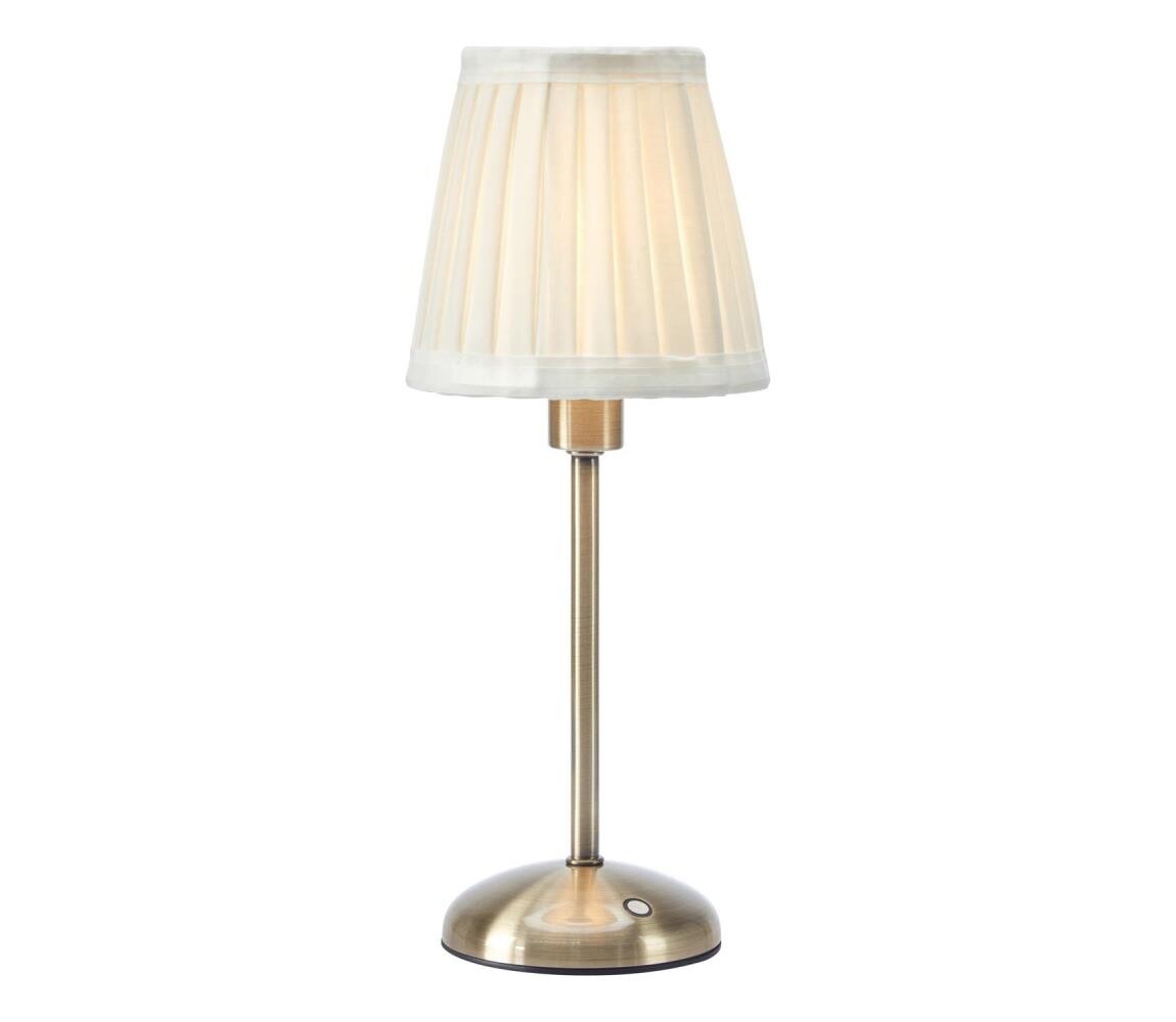 Markslöjd 109126 - LED Stm. nab. stolní lampa ANNO 1xE14/2W/2000 mAh bílá/mosaz 109126