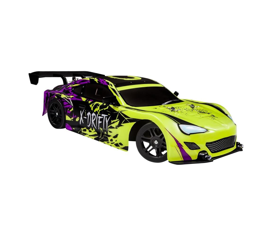 Overmax - RC drift auto na dálkové ovládání X-DRIFT 1000 mAh žlutá/fialová 5903771706254