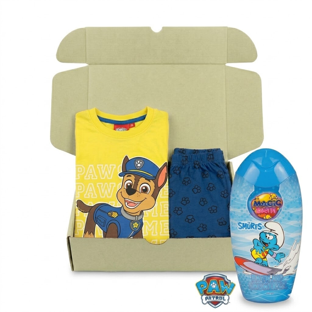 Chlapecká dárková sada pyžamo Paw Patrol a sprchový gel Šmoulové (2TAKJT3) 110/116