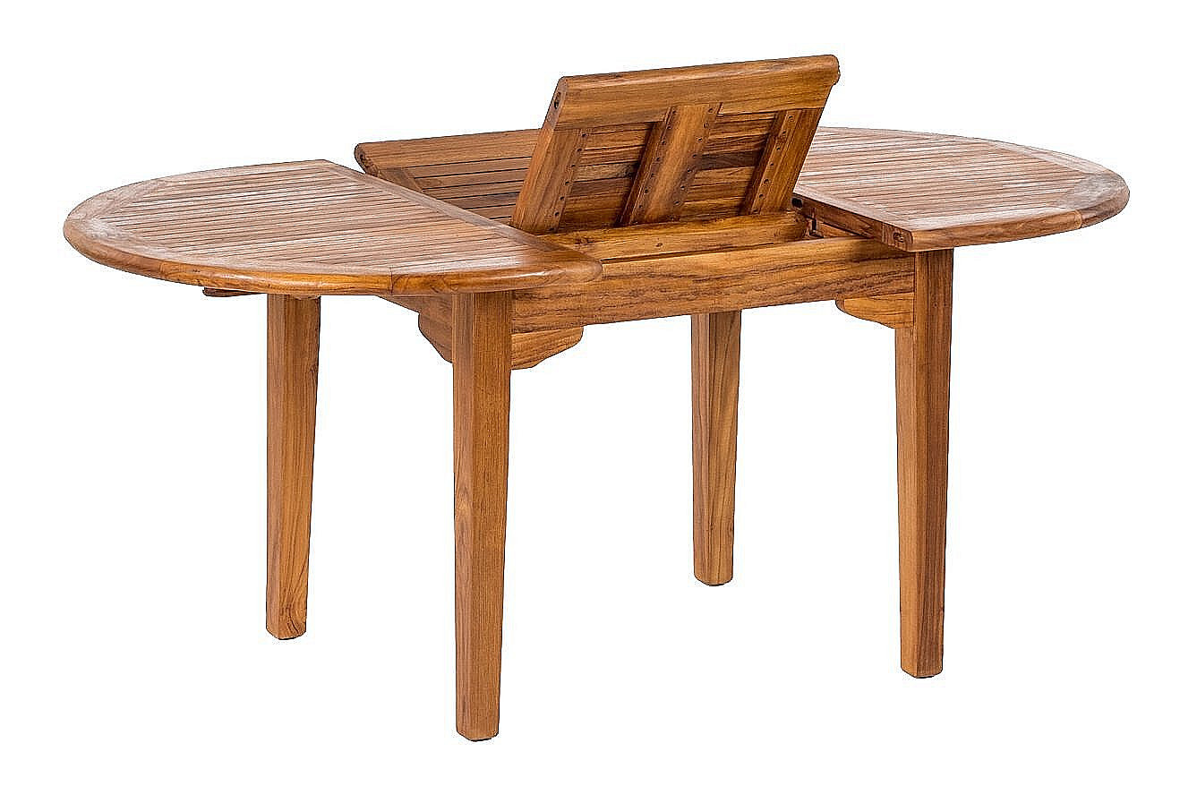 DEOKORK Teakový oválný stůl ELEGANTE 130 / 180 × 100 × 78 cm | ovál | rozkládací