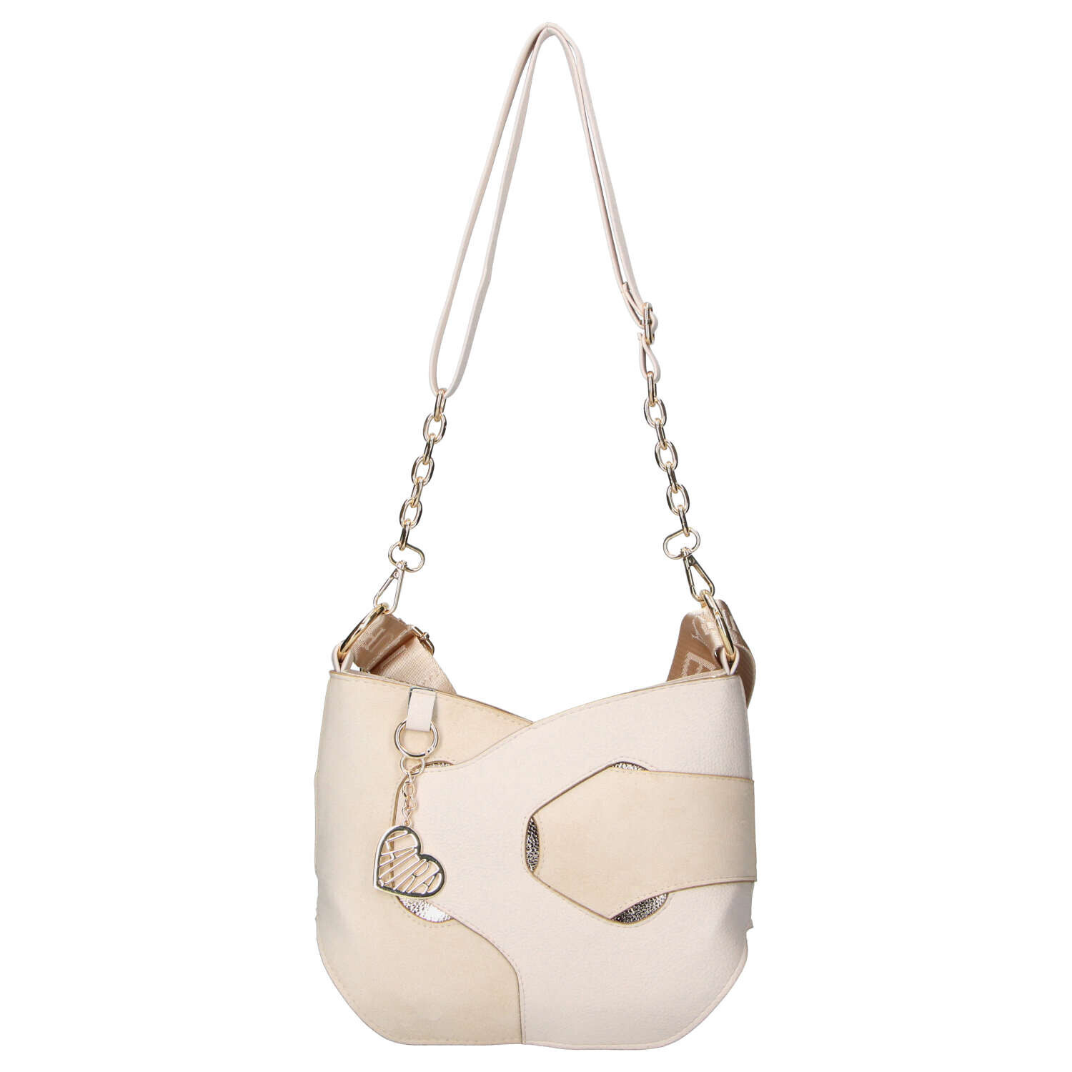 Dámská crossbody kabelka béžová - Laura Biaggi Lorena béžová