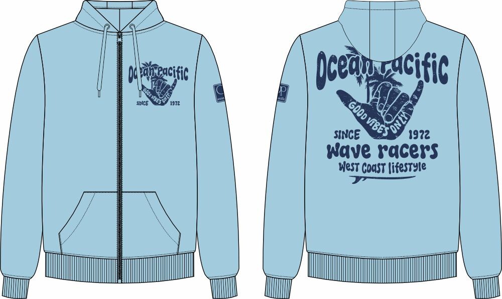 Ocean Pacific pánská mikina na zip s kapucí