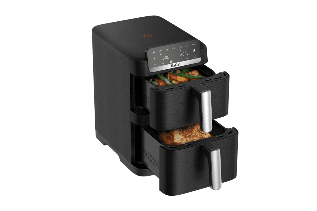 Horkovzdušná fritéza Tefal Easy Fry Crispy Stack EY7528E0 Černá