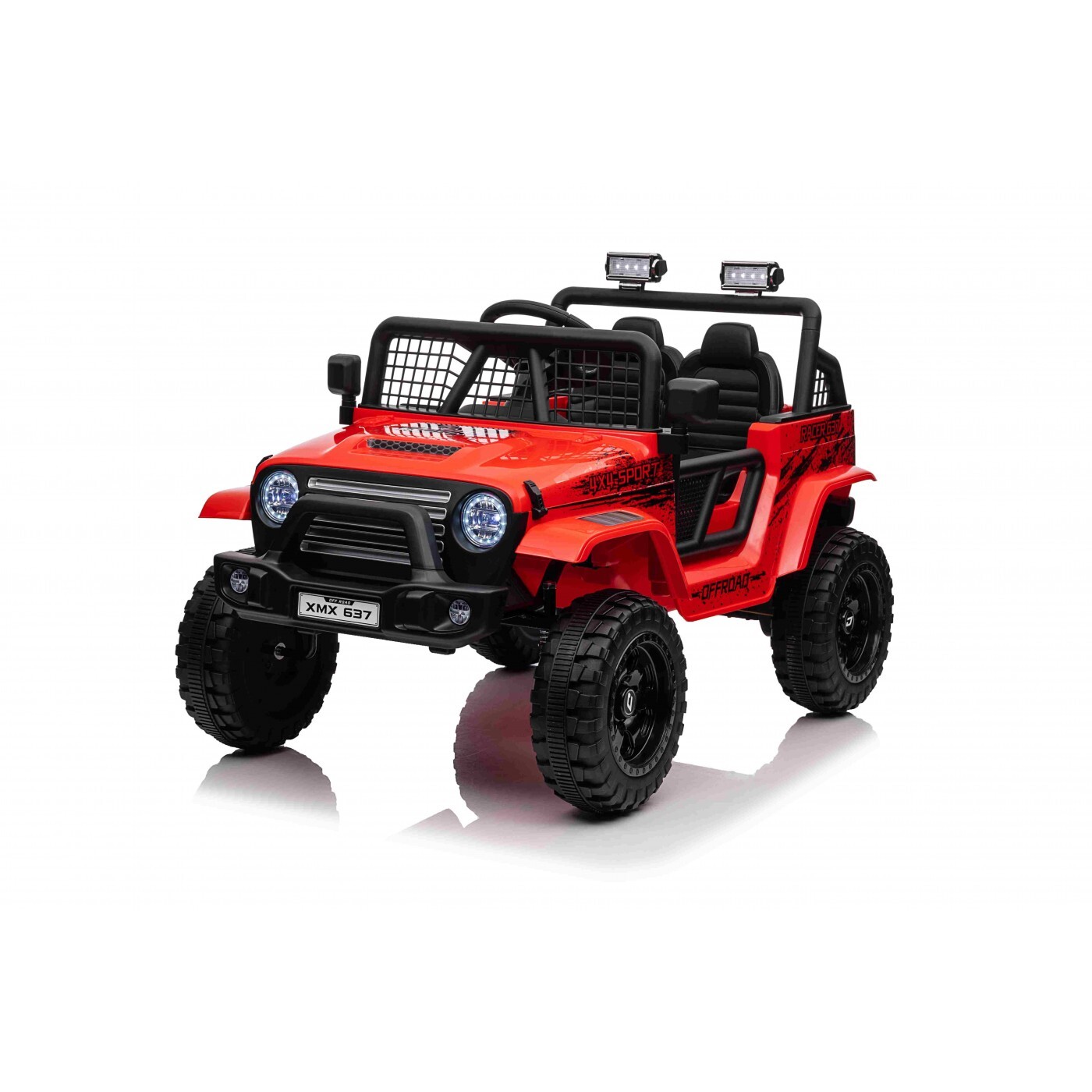 Mamido Elektrické autíčko OFF ROAD EXTREME 4x4 červené 24V | 200W | 50 kg | EVA | LED | 2,4Ghz | ECO kůže