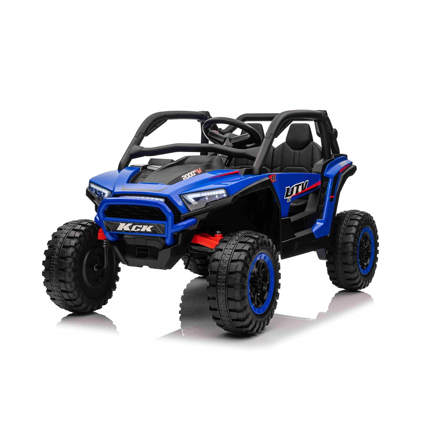 Mamido Elektrické autíčko Buggy UTV KCK 4x4 modré 24V | 800W | 50 kg | EVA | LED | 2,4Ghz | ECO kůže