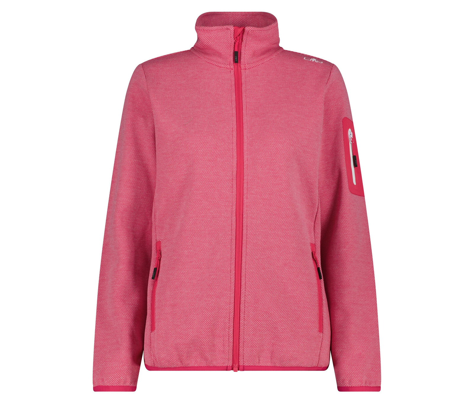 Dámská fleecová bunda z materiálu Knit Tech CMP - pro ženy - vel. 42 - barva: červená