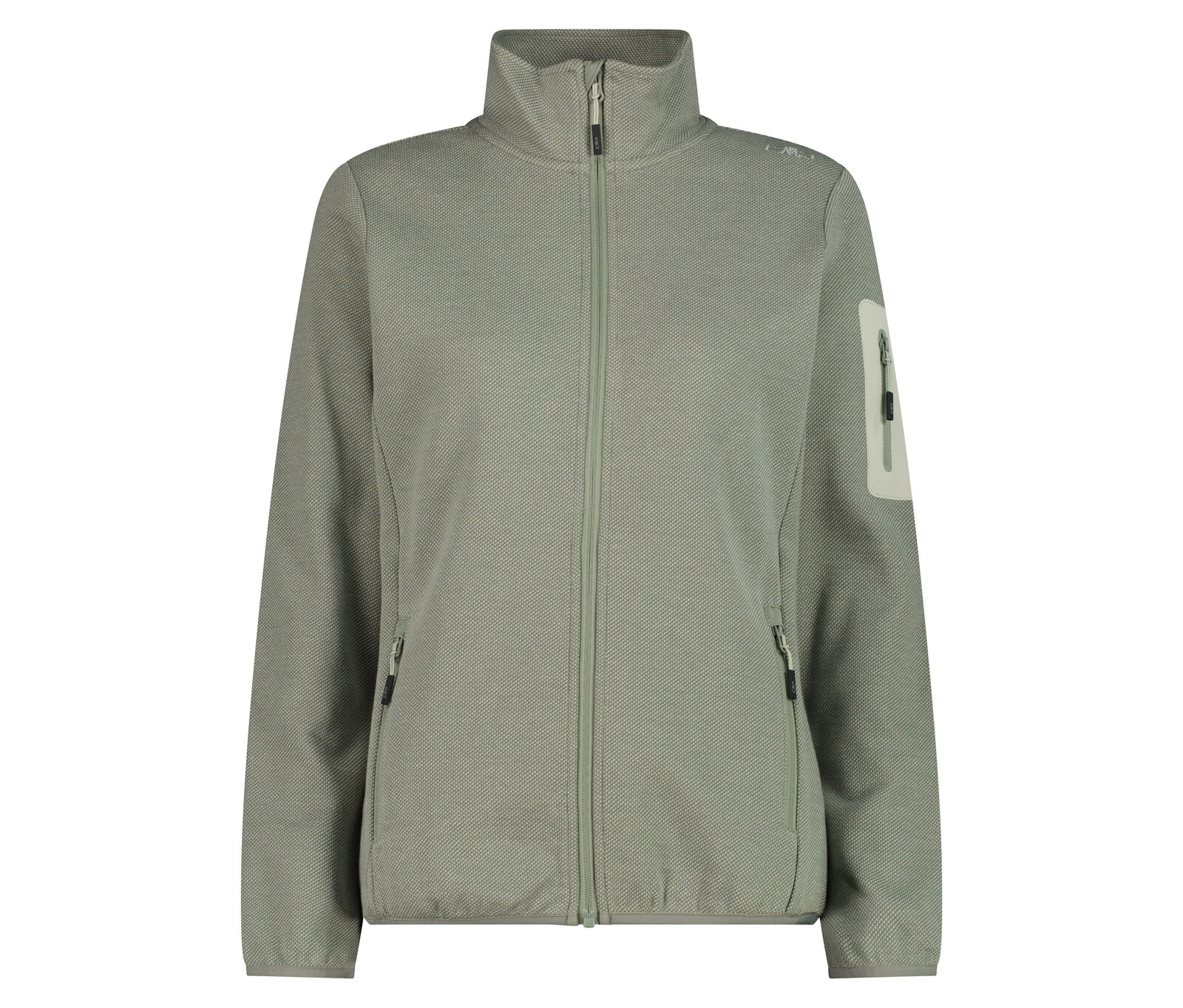 Dámská fleecová bunda z materiálu Knit Tech CMP - pro ženy - vel. 36 - barva: zelená