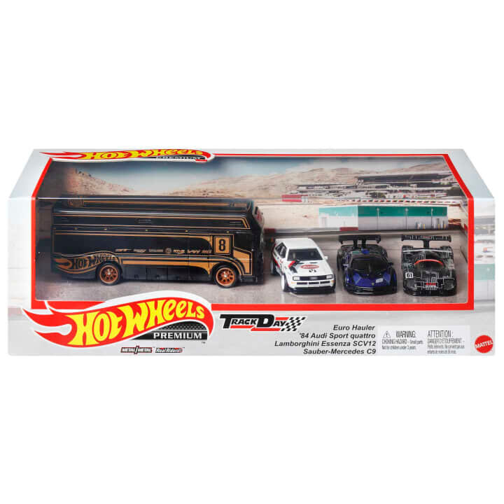 Mattel Hot Wheels Prémiový angličák s týmovým tahačem 3ks, více druhů