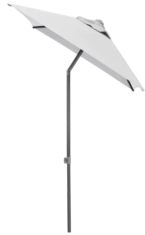 KETTLER Slunečník KETTLER EASY PUSH 150x210 cm - matný antracit/světle šedá - voděodolný