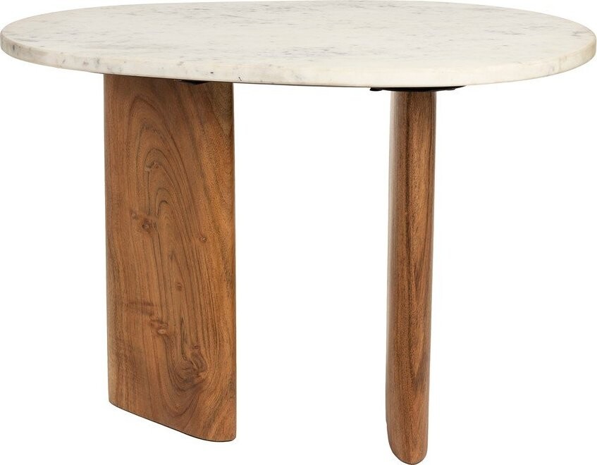 Odkládací stolek s mramorovou deskou 37x56 cm Tanda – White Label