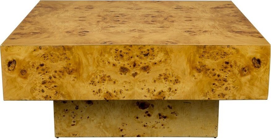 Konferenční stolek v dekoru ořechu v přírodní barvě 90x90 cm Quinn – Dutchbone