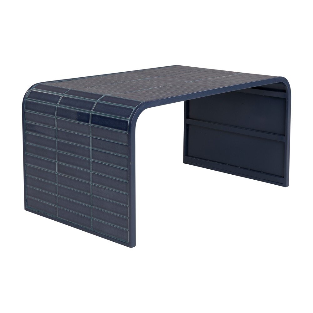 Modrý keramický konferenční stolek 47x80 cm Tiles – Zuiver