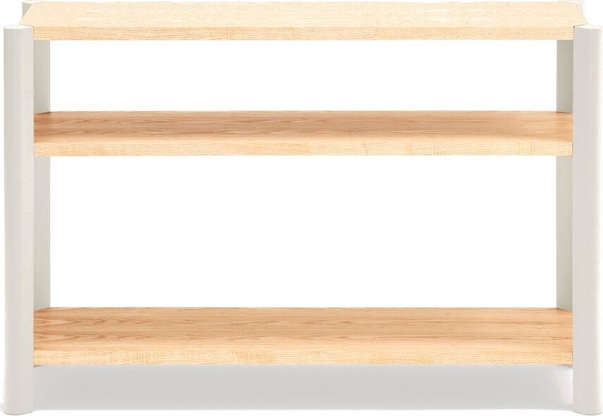 Krémový/ve světle přírodní barvě regál v dekoru dubu 126x84x43 cm Bona – Teulat