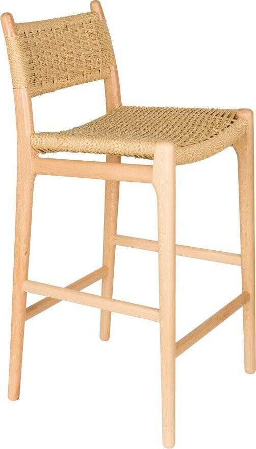 Barová židle z bukového dřeva ve světle přírodní barvě (výška sedáku 67,5 cm) Cecile – Dutchbone