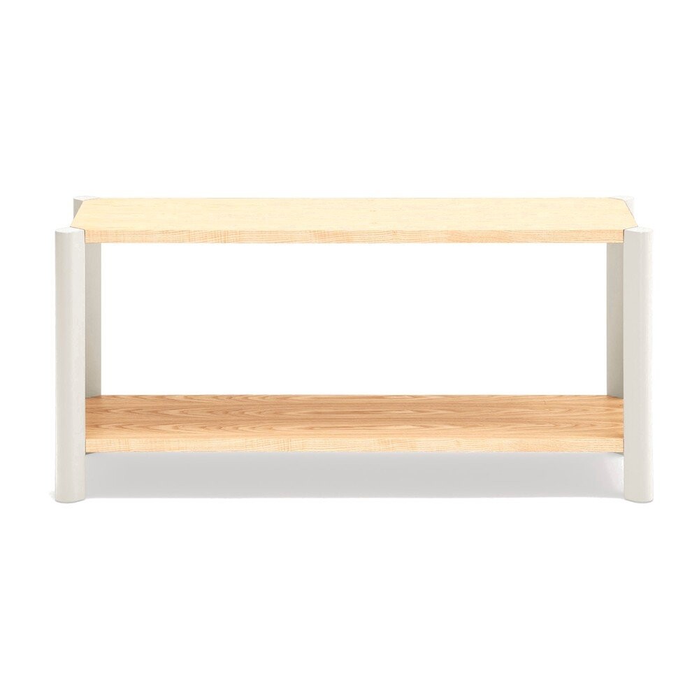 Krémový/ve světle přírodní barvě regál v dekoru dubu 126x59x43 cm Bona – Teulat