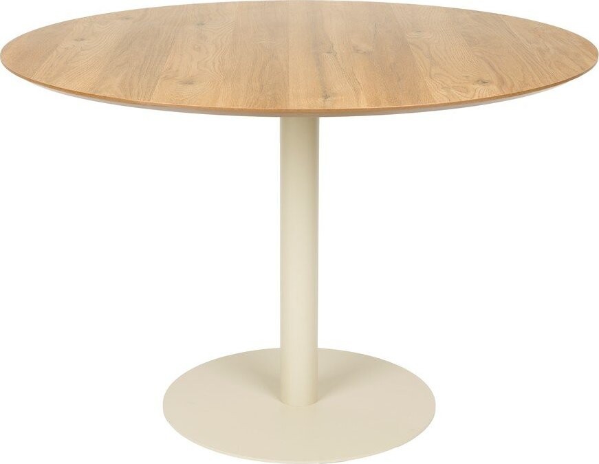 Kulatý jídelní stůl s deskou v dubovém dekoru ø 110 cm Steven – White Label