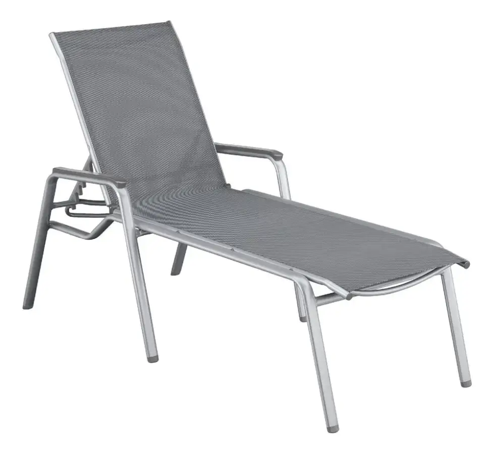 KETTLER Zahradní lehátko CIRRUS SILVER LINE - stříbrná/šedá