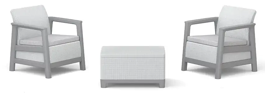 Keter SCANDI LINEA BALCONY - Ash grey/Storm grey