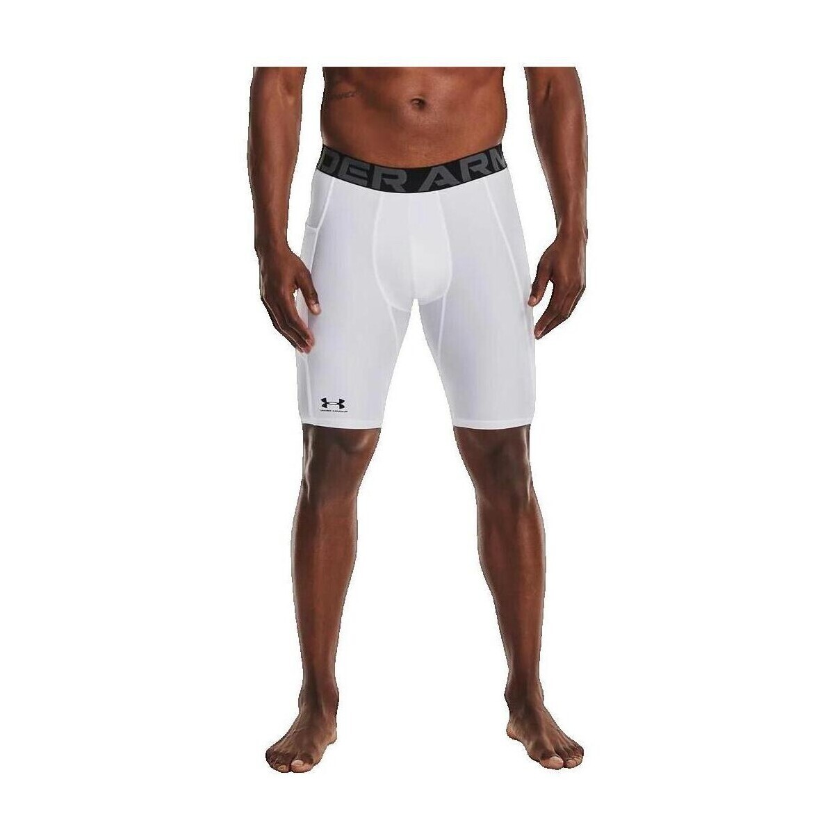 Under Armour  Short Long Avec Poche Heatgear  Bílá