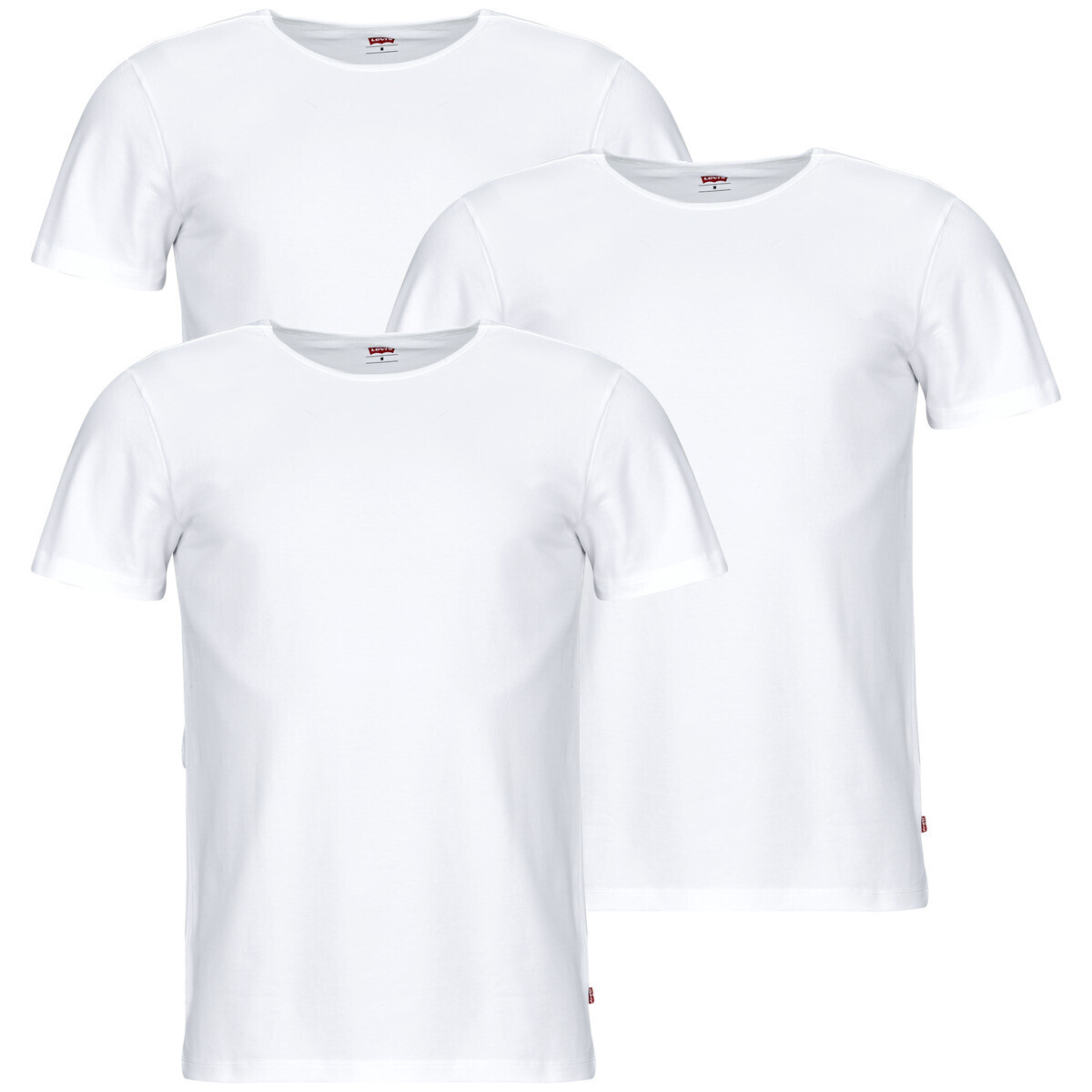 Levis  SOLID CREW   pack de 3  Bílá