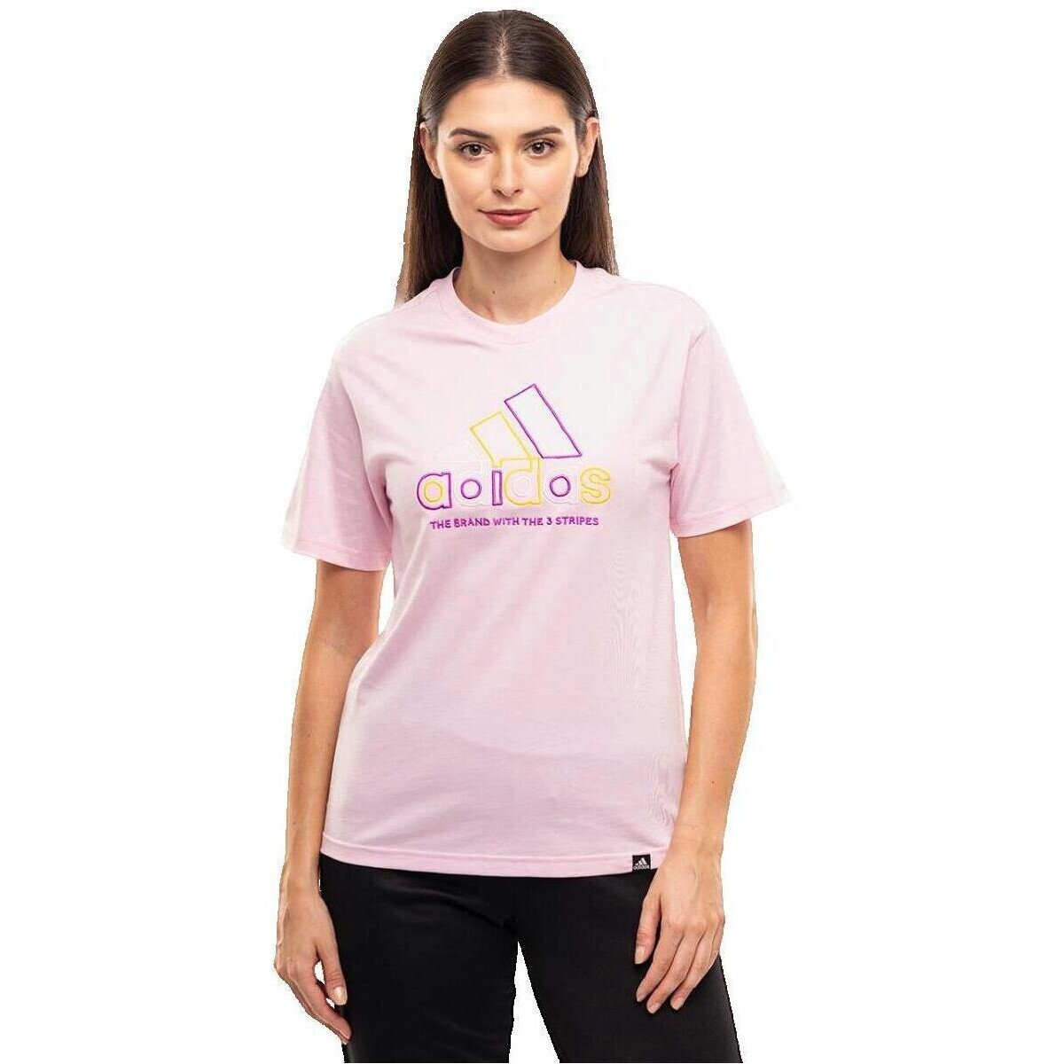 adidas  T-shirt  à grand logo rose  Růžová