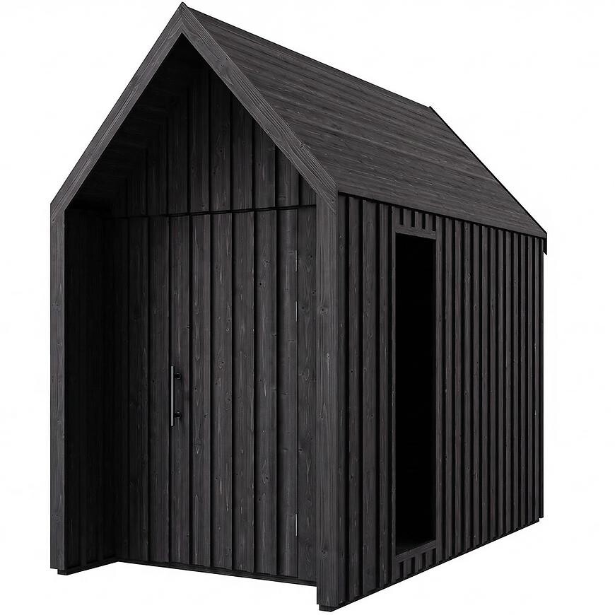 Zahradní domek Swedish Barn 1622 černý V2