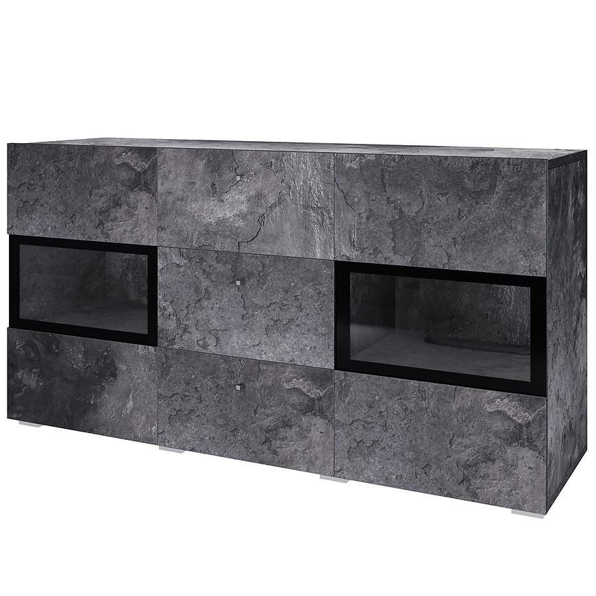 Komoda Baros 26 2D3S tmavý beton