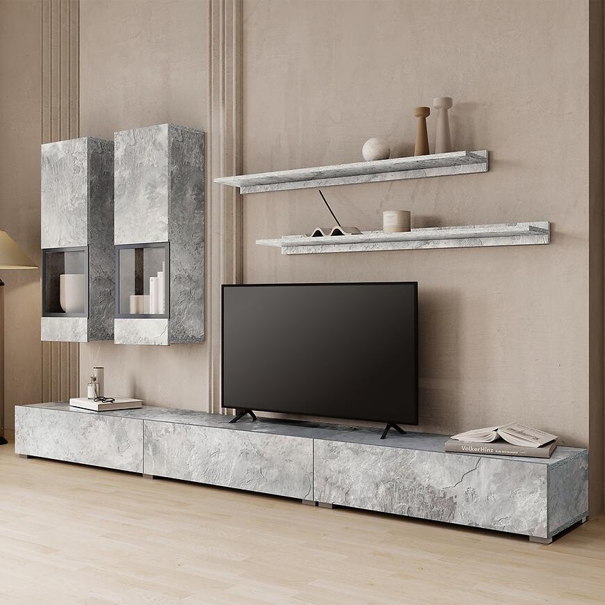 Obývací stěna Baros 10 světlý beton